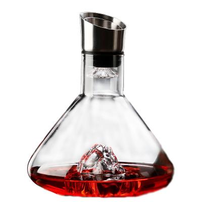 China New HOT Classic/Postmodern Waterfall 1600ML Crystal Glass Decanter Belt Shaped Fast Decanter Household Wine Decanter for sale