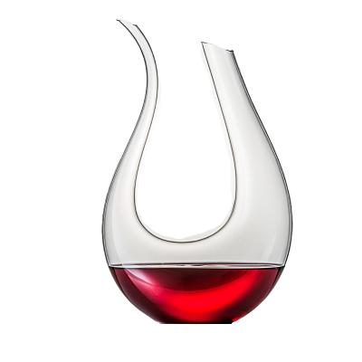 China Wholesale New HOT Custom Made Classic/Postmodern U Shape Decanter Whiskey Crystal Wine Decanter And Glass Set for sale