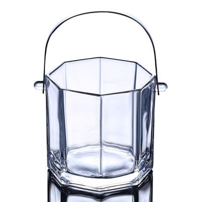 China Viable Factory Creative Outdoor Food Grade Cube Maker Bucket Bar Whiskey Ice Bucket for sale