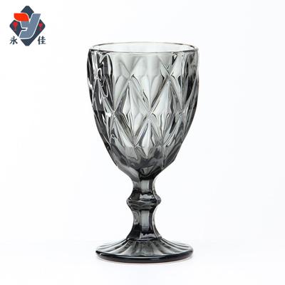 China 2021 New Design 2021 Durable HOT Antique Relief Colored Diamond Champagne Glass Set for sale