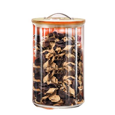 China Large Viable Wholesale Sealed Glass Storage Cans Coffee Bean Containers Kitchen Food Cans With Bamboo/Rope Covers Food Grade for sale