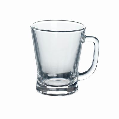 China Viable Popular Customized Logo Pyrex Glass Espresso Clear Coffee Mugs for sale