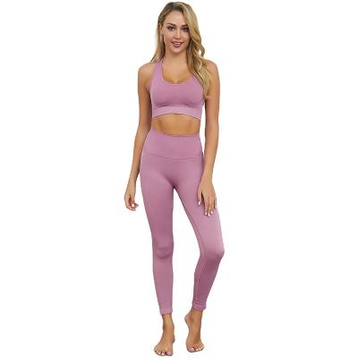 China HOT Anti-UV Women's Yoga Fitness Women's Design Gymonna Seamless Yoga Set Wear High Quality Seamless Wear for sale