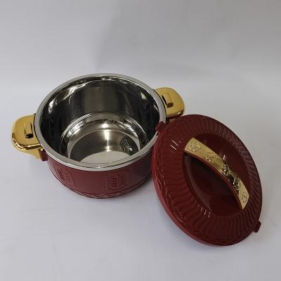 China Sustainable 3PCS Double Wall Casserole Stainless Steel Hot Pot Food Warmer With Nice Design for sale