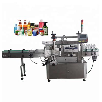 China Food Durable Double Sides Automatic Adhesive Sticker Double Sides Round Bottle Labeling Machine for sale