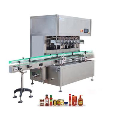 China Automatic Food Glass Bottle Filling Machinery Plastic Production Line Peanut Butter Jam Honey Can Filling Machine Liquid for sale