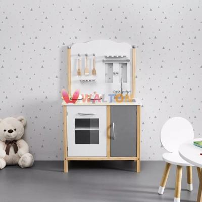 China Popular Wooden Baby Kitchen Toys Kids Cooking Game Set Wooden Kids Play Kitchen Set Pretend Play For Toddlers Boys Girls for sale