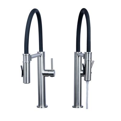 China Spray /Stream Factory Direct Sale Personalized European Style Stainless Steel Kitchen Faucet Usa Sink Mixer With Pull Down Sprayer for sale