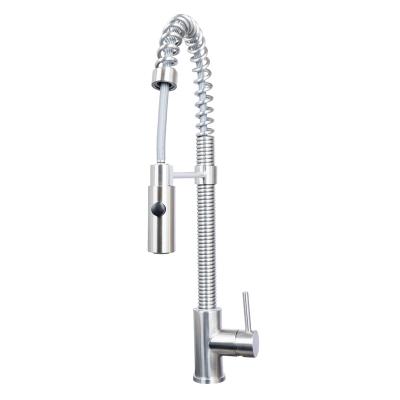 China Spray /Stream Factory Supply Custom Stainless Steel Pull Down Luxury Kitchen Bridge Water Faucet for sale