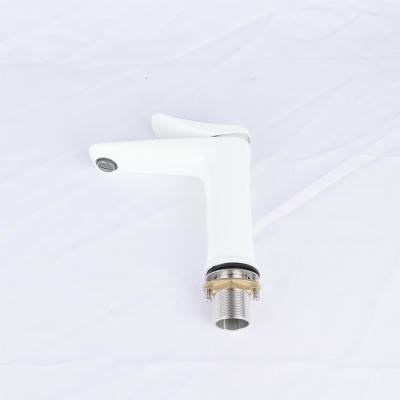 China Custom Factory Price OEM Odm Stream White Hot Cold Mixer Basin Faucet Brass Faucets for sale