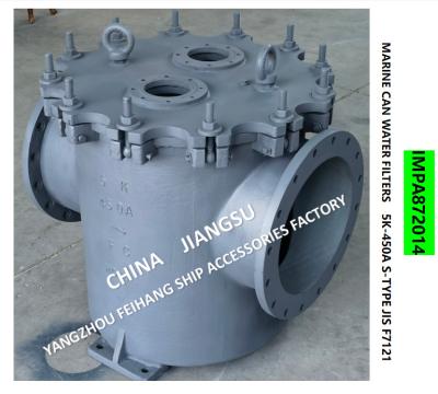 China IMPA872014 5K-450A LA-TYPE JIS F7121 SEA WATER FILTER BODY CAST IRON, FILTER ELEMENT STAINLESS STEEL for sale