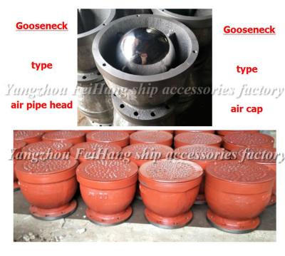 China Swan neck breathable head, flanged cast iron goose neck type ventilation head BS150HT CB/t for sale