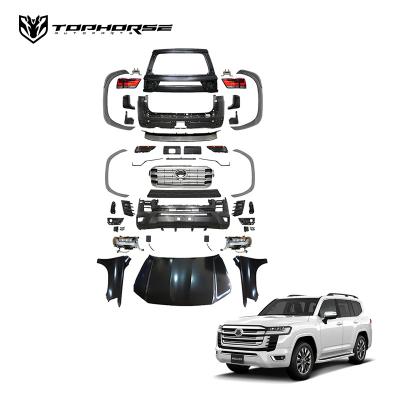 China New Style Land Cruiser LC200 Upgrade To Body Kit Bumper Accessory Luxury Facelift LC300 SUV 4x4 Off Road for sale