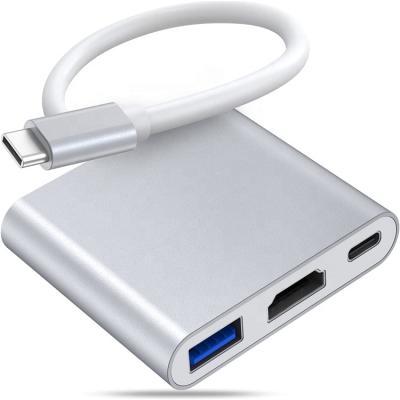 China Server USB C Video Type Converter USB 3.0 Left Compatible MacBook to C HDTV Adapter 4K Multiport AV Converter for sale