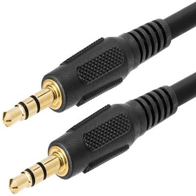 China The male with. 3.5mm Speaker to Male Stereo Audio Cable Auxiliary Earphone Clip MP3 LE PC - 5 Feet, Black for sale