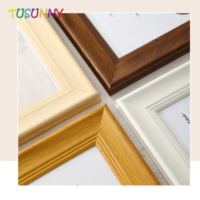 China Modern New Product PP Square Picture Picture Frame Decorative Glass Paper Black Set for sale