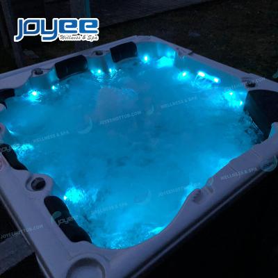 China JOYEE Contemporary Customize Hot Imported Aristech Hydromassage 5 Person Acrylic Whirlpool Massage Spa Tub With Strong Power Jets for sale