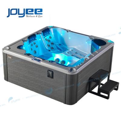 China JOYEE CE OEM Contemporary Factory Price Garden Hottub Bath 5 People Outdoor Hot Tub Spa With Whirlpool And Air Bubble Jets for sale