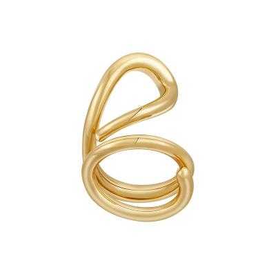 China Punk Geometry Irregular Line Winding Rings Latest 18K Gold Plated Brass Jewelry For Women Punk Accessories Ring R234214 for sale