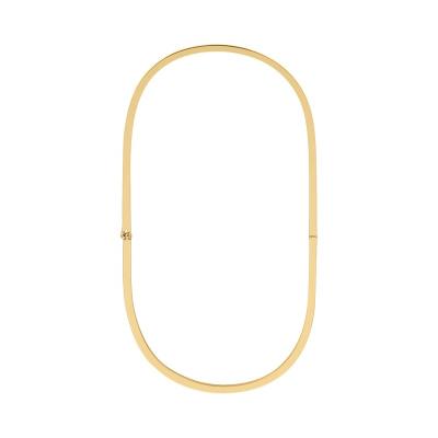 China Original Collares Design 18K Gold Color Punk Oval Necklace Choker Geometry Gold Plated Brass Jewelry HipHop Punk Necklace P223355 for sale