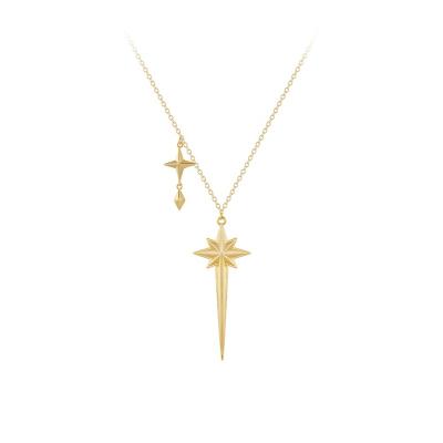 China New FASHIONABLE Original Design 18K Irregular Octagon Pendant Gold Plated Brass Jewelry For Women Gift Party Necklace P223361 for sale