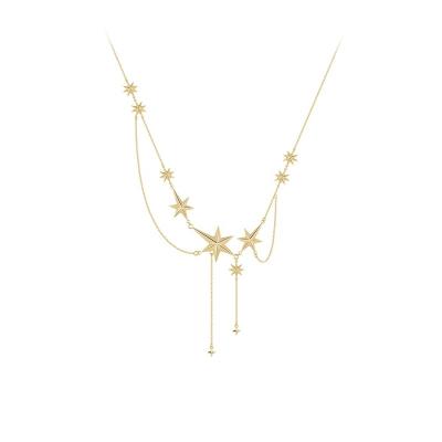 China New TRENDY Irregular Star Charms Original Design Pendant 18K Gold Plated Brass Jewelry For Women Gift Party Necklace P223362 for sale