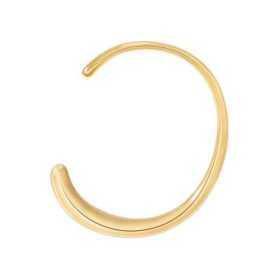 China Latest FASHIONABLE C-shape Irregular Progressive Open Bangle 18K Gold Plated Stainless Steel Jewelry Women Accessories Punk Bangle B23234 for sale