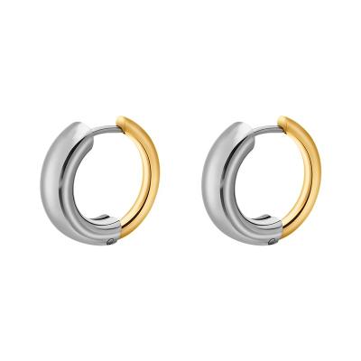 China Latest HOT Irregular Geometric Fashion Unisex Hoop Earrings Mix Color 18K Gold Plated Stainless Steel Jewelry Gift E231495 for sale