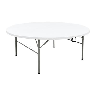 China Modern Hotel Restaurant Dining White Round Catering retangular Plastic Folding Table For Wedding Event for sale