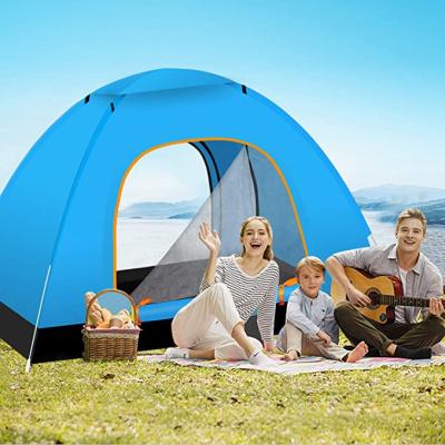 China Diagonal tying type Double beach tent 2-3 person rainproof camping tent Multi-person single outdoor fully automatic camping tent for sale