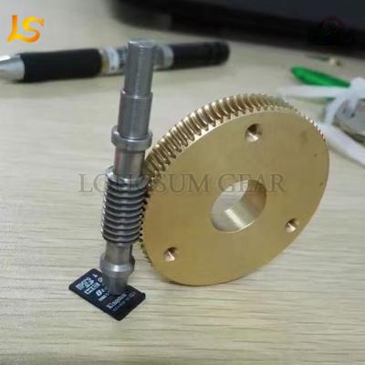 China Transmission Gearbox M0.5 Brass Worm And Plastic Worm Gear for sale