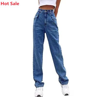 China Wholesale Custom Made QUICK DRY Woman Blue And Black Jeans For Women Casual Jean Pants Bottom Wide Leg Fashion Denim Pants Ladies for sale