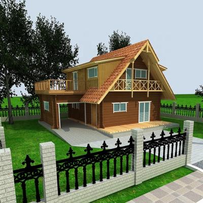 China Middle East Low Price Custom Kids Log Cabins Two Storey Wooden Garden House for sale