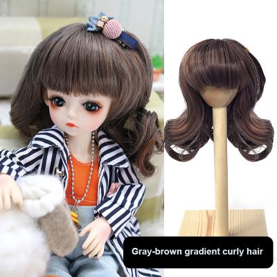 China Hot Cartoon Toy Aongneer Factory OEM Doll Wig Wavy Curly Hair Great For Homemade American Doll/BJD/12 Inch Dolls Wigs Accessories for sale