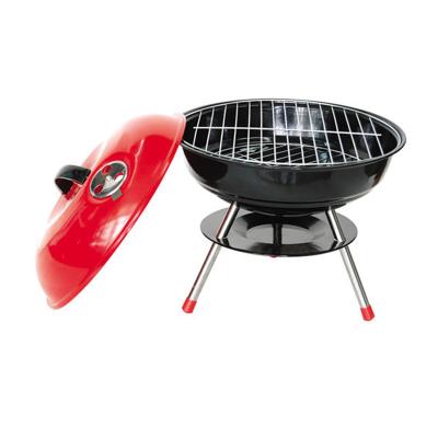 China Adjustable Size 14 Inch Portable Home Outdoor Camping Charcoal BBQ Grill Mini Around Small Apple Shape BBQ Grill for sale