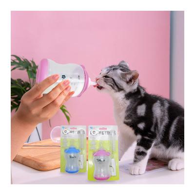 China BSCI Pet Product Factory GMP Viable Animal Supplies Plastic Bottle Feeder Kitten Feeder Mini Cat Milk Feeder for sale