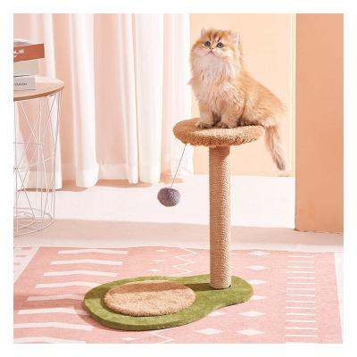 China Viable Wholesale Price Sisal Center Mail Tracking Toys Kitten Climbing Activity Cat Scratcher Interactive Tree for sale