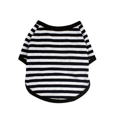 China Durable Classic Striped T-shirt Breathable Colorful Facilities Pet Apparel For Dog Cat for sale