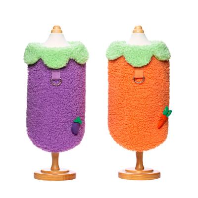 China Beautiful Sustainable Coral Fleece Vegetable Design Pet Clothes for Small Dogs and Cats for sale