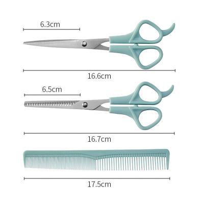 China Stocked Factory Price Pet Haircut Grooming Basic Pet Hair Comb Scissors Set Wholesale Price 3pc Set Groomer Basics Chunker Scissors for sale