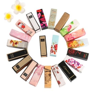 China STOCK MOQ 30pcs Recyclable Custom Private Label LOGO EMPTY Lip Gloss Tube Paper Boxes Packaging For Lip Gloss Packaging for sale