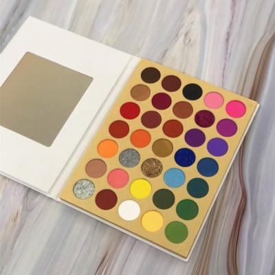 China EYES No Logo High Pigment 35 Color Eyeshadow Palette Colorful Eyeshadow Palette for sale