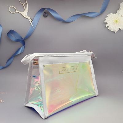 China High Quality Laser TPU Holographic Cosmetic Bag Pencil Case Bag Cosmetic Bag Organizer Toiletry Travel Bag Fashion Holographic Laser Custom for sale