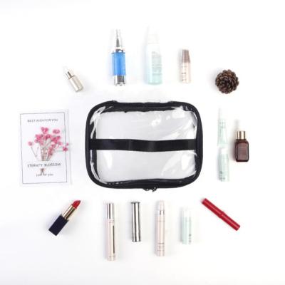 China Fashion Travel PVC Transparent Toiletry Bag Cosmetic Clear Make Up Pouch With Zipper for sale