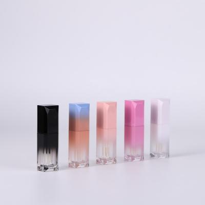 China Lipstick Filling Square 5ml Plastic Lip Gloss Tube Wholesale Empty Lip Gloss Packaging Custom Tube for sale