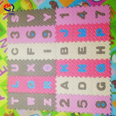 China Portable Cheap Soft Foam Colored Alphabet Water Proof Non-Toxic Slip Non Playing Baby Instruction Puzzle Mat Alphabet Mat Custom for sale