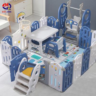 China Popular Folding Safety Quality Baby Detachable Super Easy Indoor Adjustable Fence Play Toddler Playpen With Swing Toys for sale