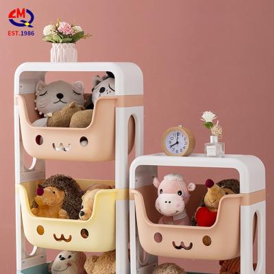 China Modern Furniture Baby Chest Corner Cupboard Rack Custom Plastic Mobile Drawer Toys Storage Kids Cabinets For Kindergarten Use for sale