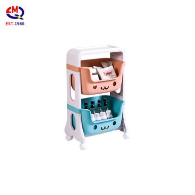 China Modern Cartoon Style Kids Bedroom Furniture Toy Shelf Kids Plastic Cabinet Box For Sale Kids Toys Storage Corner Bookcases for sale