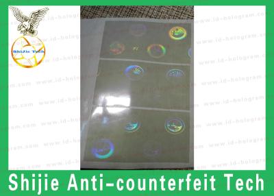 China FL hologram overlay wholesale price good quality Safety shipping 83mm x 50mm 50um clear stickers for sale